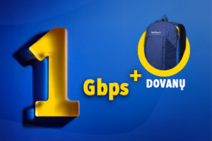 Užsisakyk internetą - kuprinę pasiimk DOVANŲ!