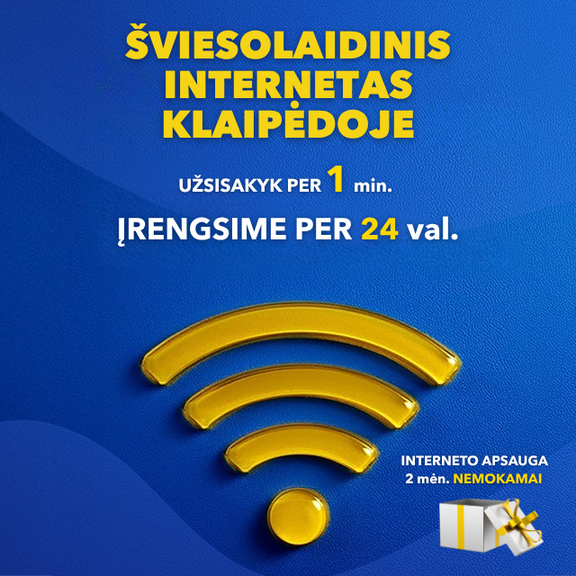 Šviesolaidinis namų internetas Klaipėdoje